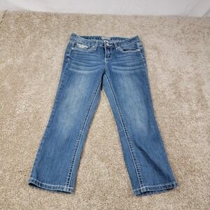 Soundgirl Embellished Pockets Denim Jorts Cropped Bootcut Women's‎ Size 3